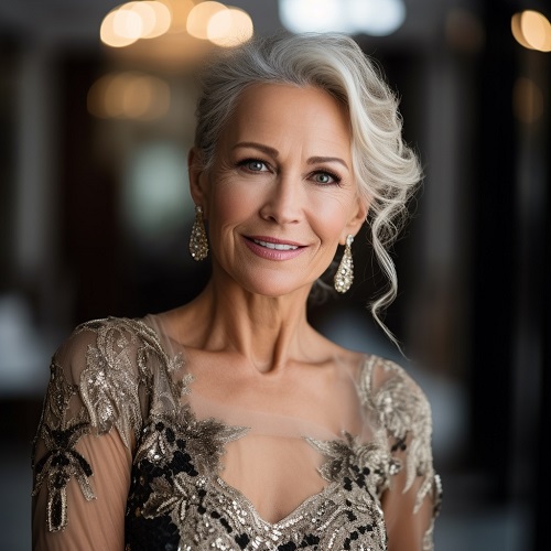 femme mâture: fermeté et élasticité du cou